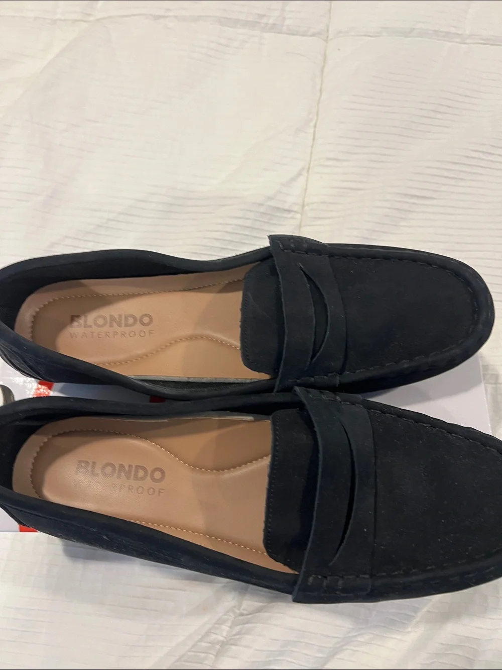 Blondo Black Suede Penny Loafers for Women